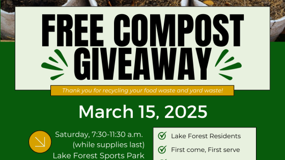 Lake Forest residents can get free compost on March 15